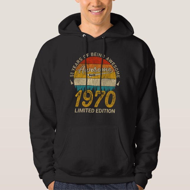 55 Jahre alt 1970 Retro Phantastisch 55. Geburtsta Hoodie (Vorderseite)
