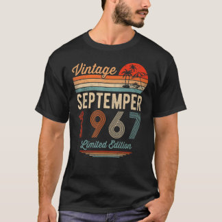 55 Jahre alt 55. Geburtstag Vintage September 1967 T-Shirt