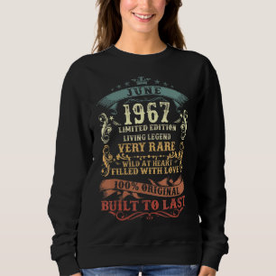 55 Jahre alt 55. Juni Geburtstag für Männer Frauen Sweatshirt