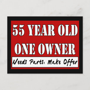 55 Jahre alt, ein Eigentümer - benötigt Teile, Ang Postkarte