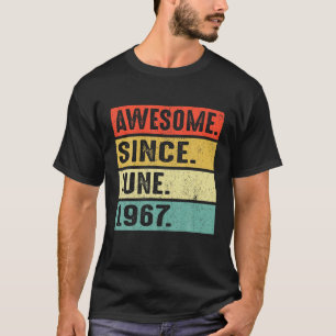 55 Jahre alt großartig seit Juni 1967 55. Geburtst T-Shirt