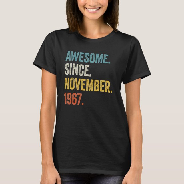 55 Jahre alt Phantastisch seit November 1967 55. G T-Shirt (Vorderseite)
