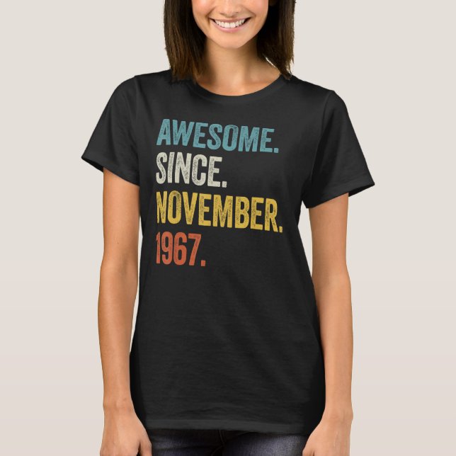 55 Jahre alt Phantastisch seit November 1967 55. G T-Shirt (Vorderseite)