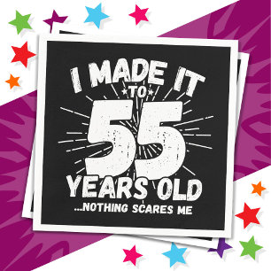 55 Jahre alt Sarcastic Meme Funny 55. Geburtstag Serviette