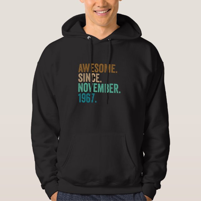 55 Jahre alte Geschenke Phantastisch seit November Hoodie (Vorderseite)