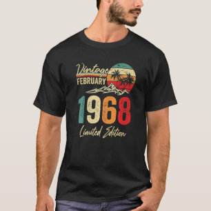 55 Jahre alte Vintage Februar 1968 55. Geburtstag T-Shirt
