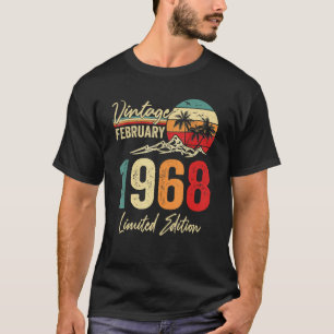 55 Jahre alte Vintage Februar 1968 55. Geburtstag T-Shirt