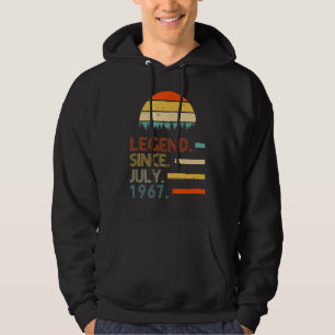 55 Jahre alter Retro Geburtstag Legende seit Juli Hoodie