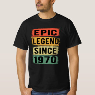 55 Jahre alter Tag 1970 Epische Legende 55. Geburt T-Shirt