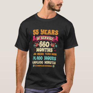 55 Jahre Dienst 55. Arbeitsjubiläum für T-Shirt