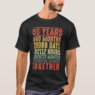 55 Jahre Gemeinsam 55 Jahre Eltern Verheiratet T-Shirt