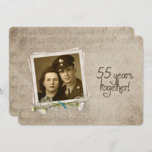 55. Jahrestag der Hochzeit Einladung