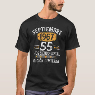 55-jähriger Geburtstagsmann Vintage, geboren am 19 T-Shirt