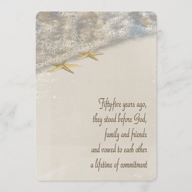 55-jähriges Vow Renewal Wedding Program Programm (Vorderseite)