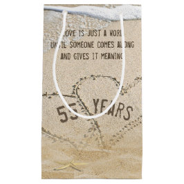 55. Jubiläum Beach Hearts and Starfish Kleine Geschenktüte