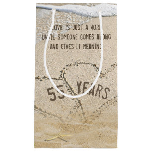 55. Jubiläum Strandherzen und Seesterne Kleine Geschenktüte