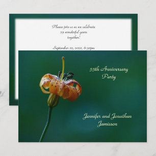 55. Jubiläumsfeier Gelbe Lilie Floral Einladung