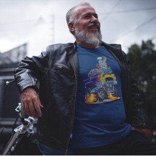 55 Lustiges Auto Flaming Drag Track Biest T-Shirt