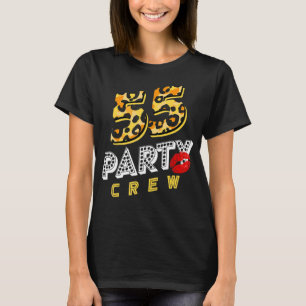 55 Party Crew Matching Family 55. Geburtstag Leopa T-Shirt
