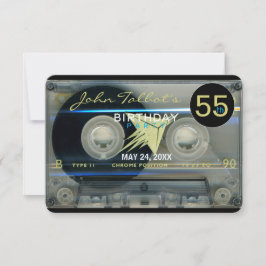 55. Party Einladung Geburtstag des Retro Tonbandes