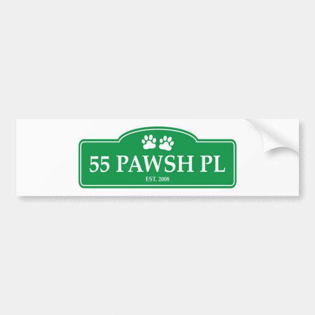 55 Pawsh Platz-Autoaufkleber Autoaufkleber (Vorne)