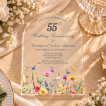 55. Smaragd-Wildblumen-Hochzeitsjubiläum