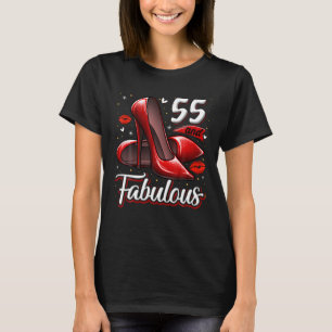 55 und fabelhafte High Heels, die in mein 55. T-Shirt