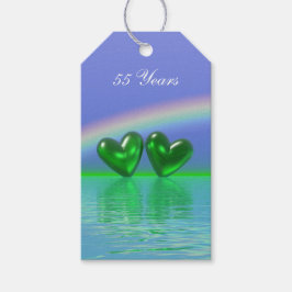 55th Anniversary Emerald Hearts Geschenkanhänger