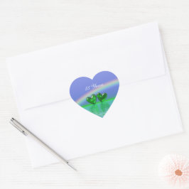 55th Anniversary Emerald Hearts Herz-Aufkleber