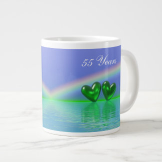 55th Anniversary Emerald Hearts Jumbo-Tasse