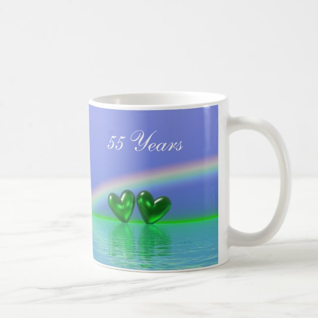 55th Anniversary Emerald Hearts Tasse (Rechts)