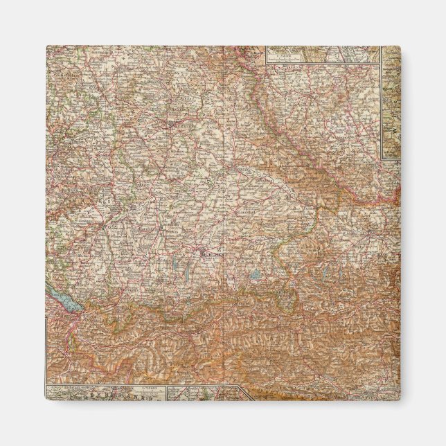 5657 Süddeutschland, Österreich Magnet (Vorne)