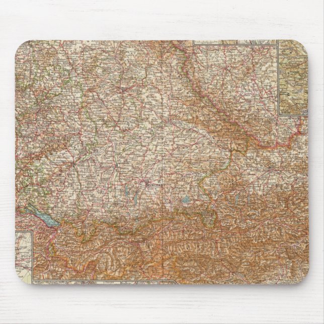 5657 Süddeutschland, Österreich Mousepad (Vorne)