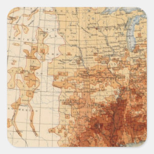 56 Anteils-Schwarzebestand Quadratischer Aufkleber