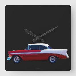 '56 CHEVY BEL AIR-UHR QUADRATISCHE WANDUHR
