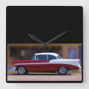 '56 CHEVY BEL AIR-UHR QUADRATISCHE WANDUHR