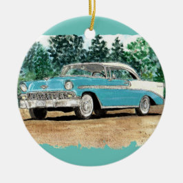 56 Chevy Watercolor Keramikornament