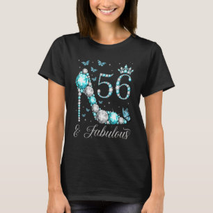 56 & fabulous 56 Years Old 56. Birthday Queen T-Shirt