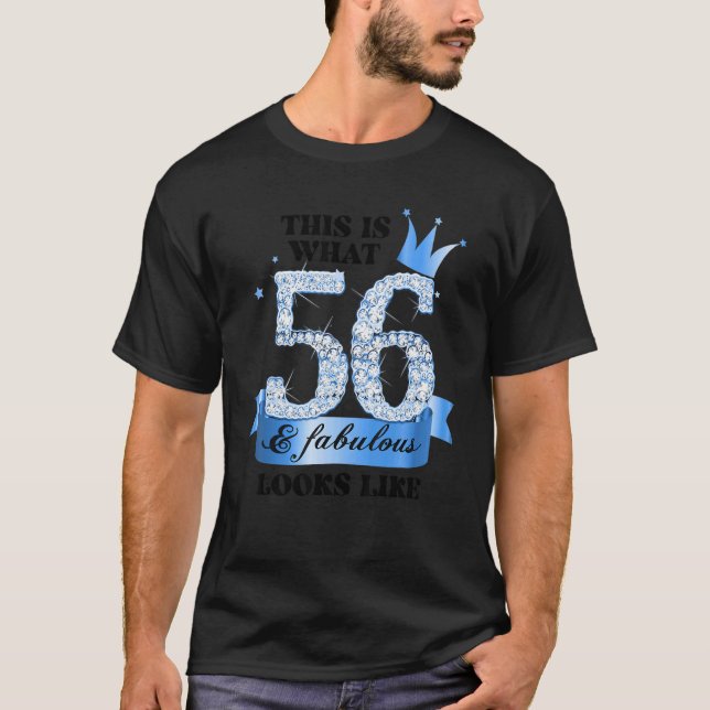 56 & Fabulous I Blue White Party Group Candid Phot T-Shirt (Vorderseite)