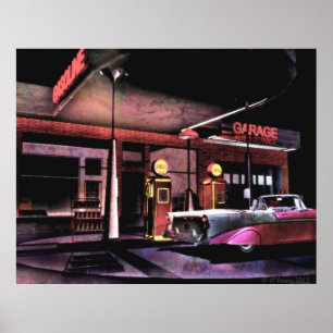56 Gasstation Poster