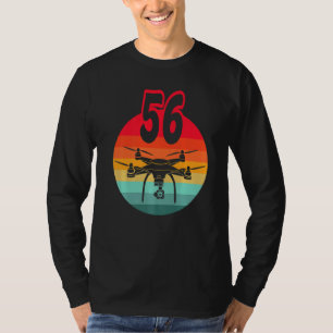 56. Geburtstag I Retro Remote Kontrolle Drohnen mi T-Shirt