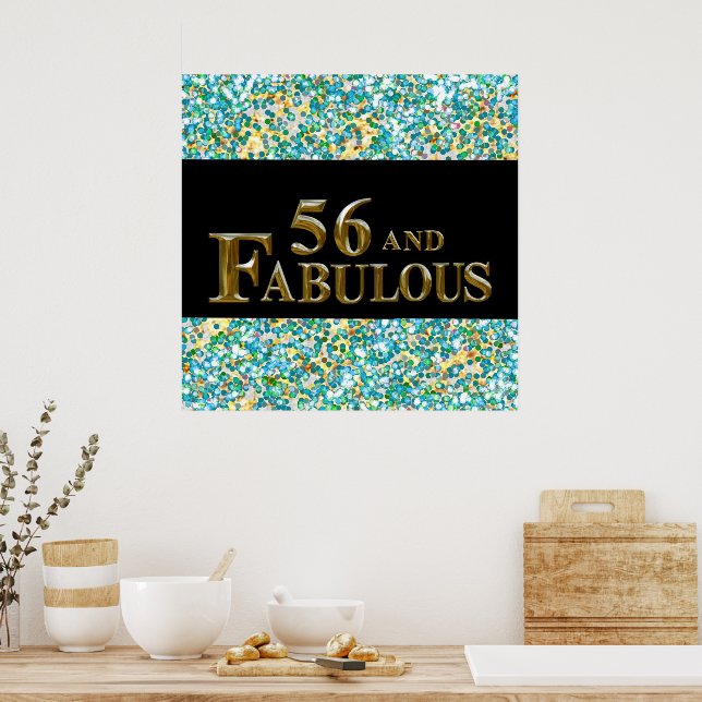 56. Geburtstag Poster (Küche)