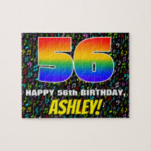 56. Geburtstag — Spaß, farbenfrohe Musiksymbole & 