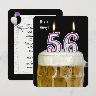 56. Geburtstags-Bier-Party Einladung