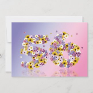 56. Geburtstagsparty mit Blumenbriefen Einladung