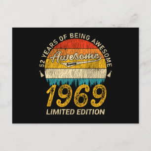56 Jahre Alt 1969 Retro Awesome 56. Geburtstagsges Postkarte