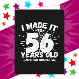 56 Jahre alt Sarcastic Meme Funny 56. Geburtstag Karte