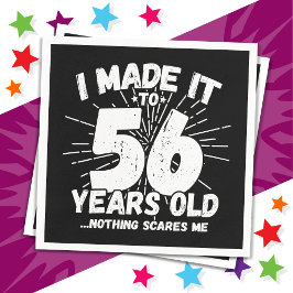 56 Jahre alt Sarcastic Meme Funny 56. Geburtstag Serviette