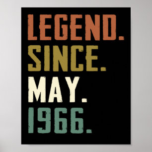 56 Jahre alte Legende seit Mai 1966 56. Geburtstag Poster