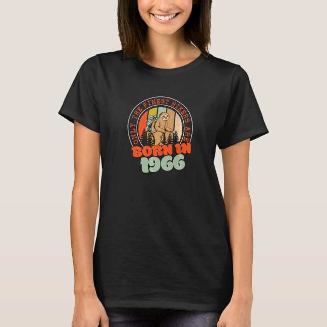 56 Jahre alter Wanderhang Geboren 1966 56. Geburts T-Shirt (Vorderseite)